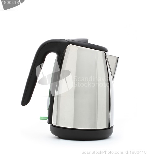 Image of Stainless steel electric kettle isolated on white