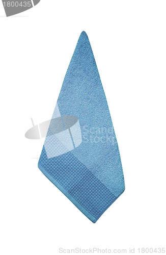 Image of Soft fluffy blue bath and hand towels