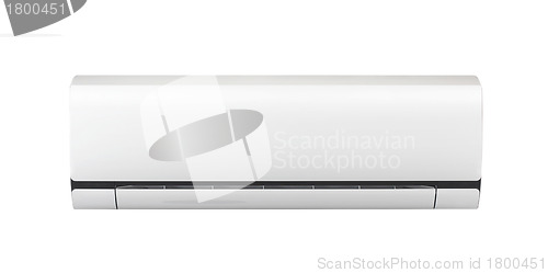 Image of white air conditioner isolated on white