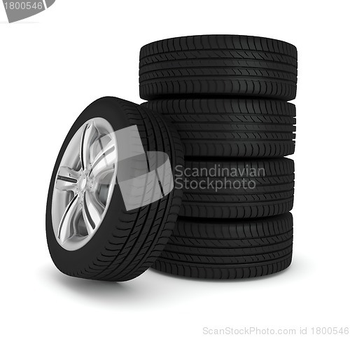 Image of five wheels