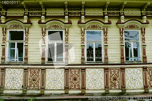 Image of Russian window carved platband