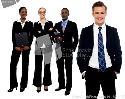 Image of Group of business people smiling