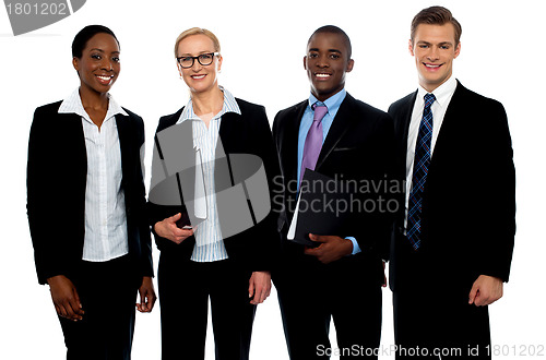 Image of Group of successful business colleagues together
