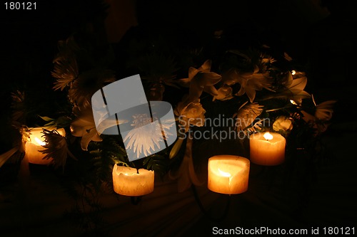Image of Candles and flowers