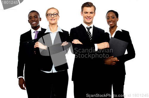 Image of A group of young attractive business people
