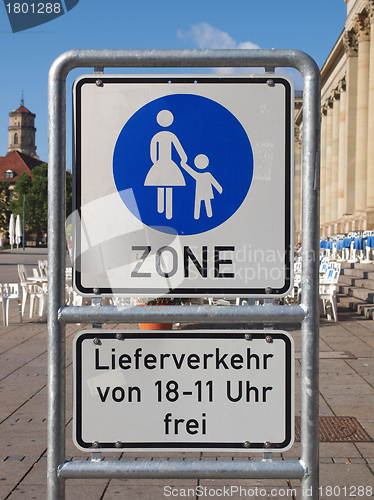 Image of Pedestrian area sign