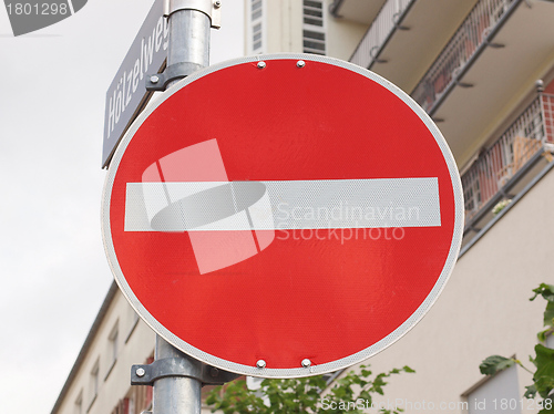 Image of No entry sign