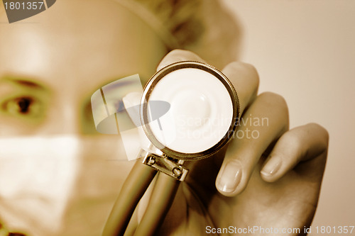 Image of Young doctor with stethoscope.