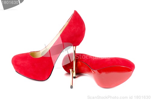 Image of red female shoes