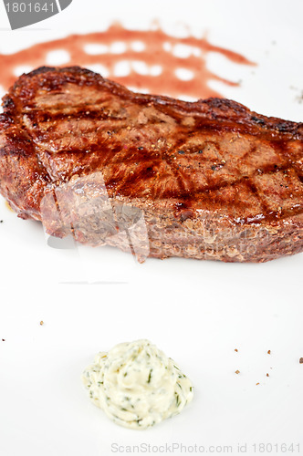 Image of Juicy rib-eye beef steak