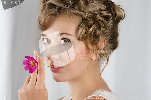 Image of beauty woman closeup portrait