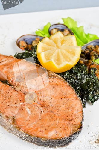 Image of salmon steak