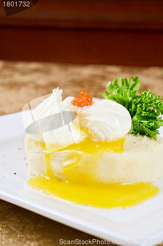 Image of poached eggs