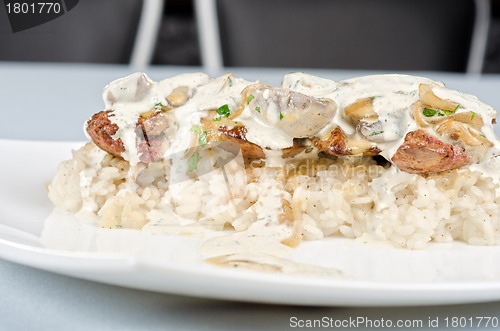 Image of risotto with chicken liver