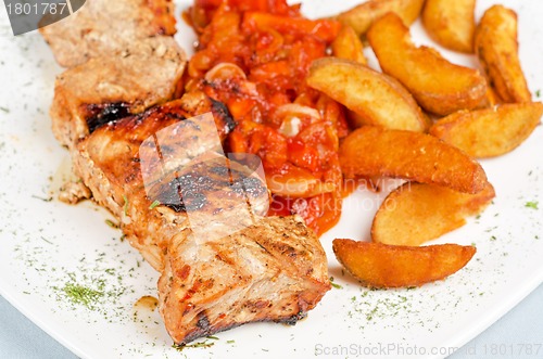 Image of Grilled kebab pork meat