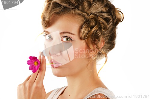 Image of beauty woman closeup portrait