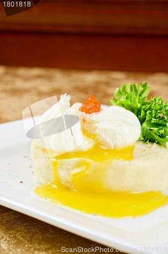 Image of poached eggs