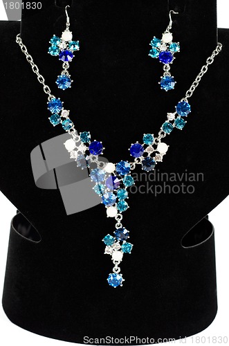 Image of necklace with pendants and earrings