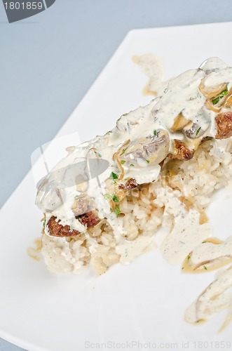 Image of risotto with chicken liver