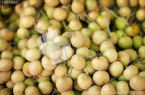 Image of Longan fruit on the counter of the Asian market