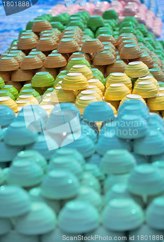 Image of Cheap dishes on the Thai market
