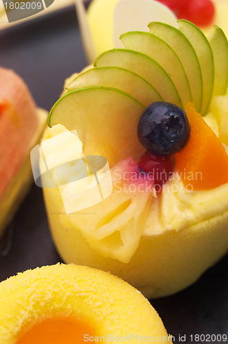 Image of fresh berry fruit cake