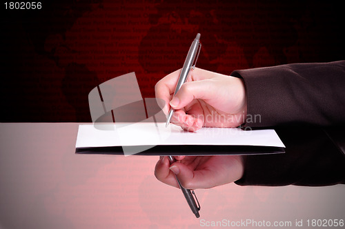 Image of Businessperson Writing