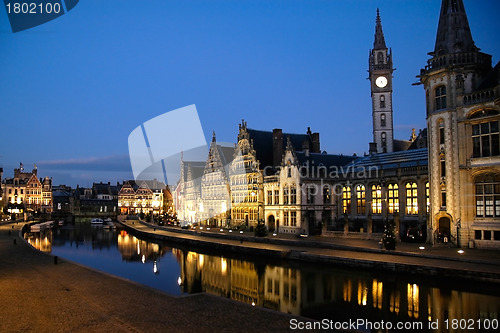 Image of Graslei in Ghent, Belgium