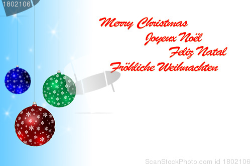 Image of Christmas Balls Background