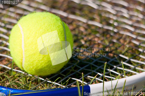 Image of Tennis Ball and Racquet