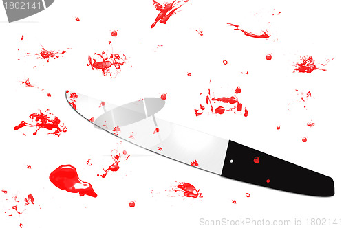 Image of Knife with blood all around