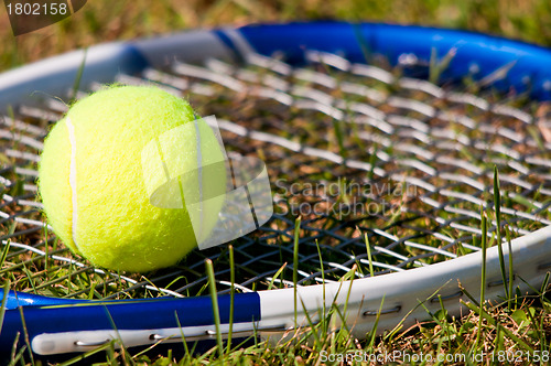 Image of Tennis Ball and Racquet