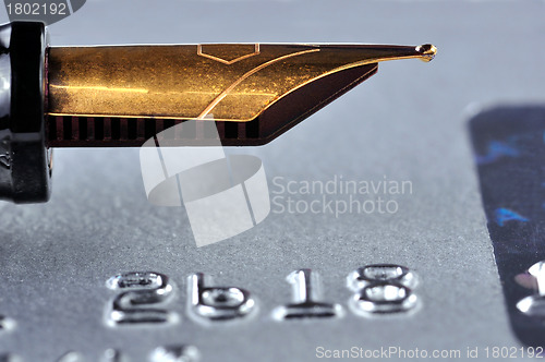 Image of Credit Card and Fountain Pen