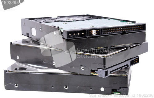 Image of Stack of Computer Hard Drives