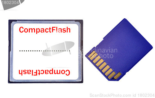 Image of Compact Flash vs SD Card