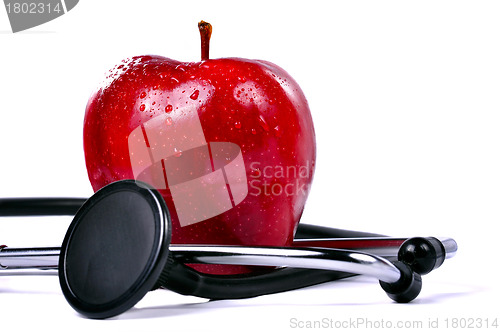 Image of Apple and Stethoscope