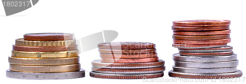 Image of Three Piles of Coins