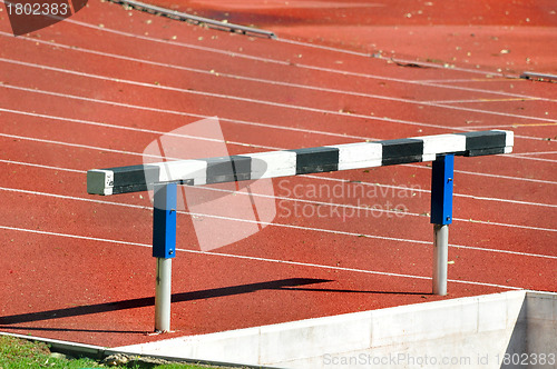 Image of Hurdle in an Athletics Running Track