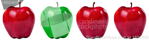 Image of Group of Red and Green Apples