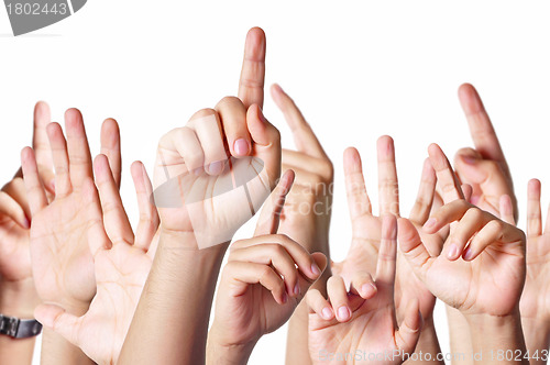 Image of Hands raised together