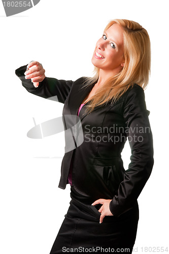 Image of Businesswoman looking at her watch