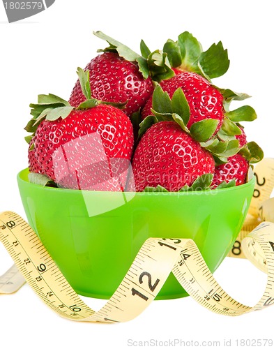 Image of Strawberries and Measuring Tape