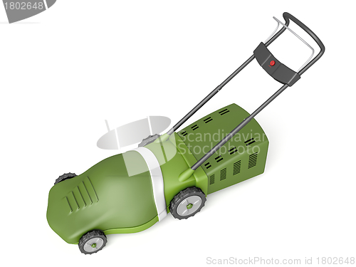 Image of Green lawn mower