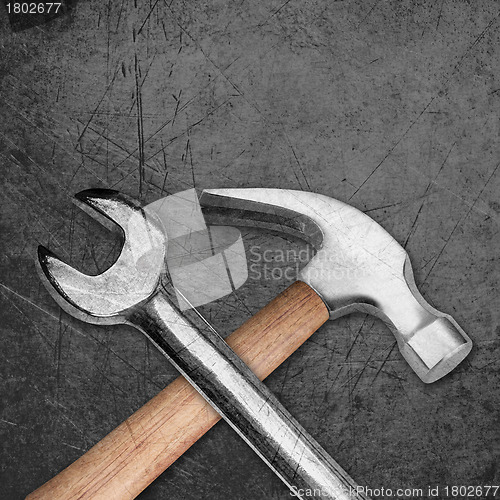 Image of spanner and hammer