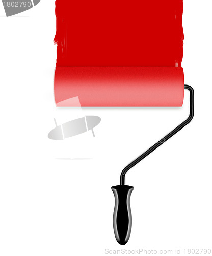 Image of roller brush with paint