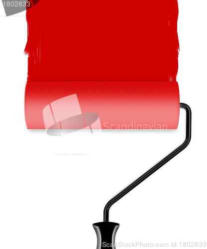 Image of roller brush with paint