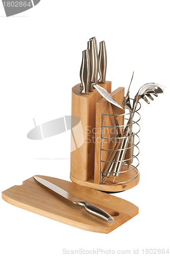 Image of Silver kitchen utensils