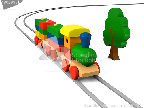 Image of Wooden toy train