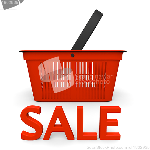 Image of Sale with shopping basket