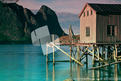 Image of Old fishing port by fjord
